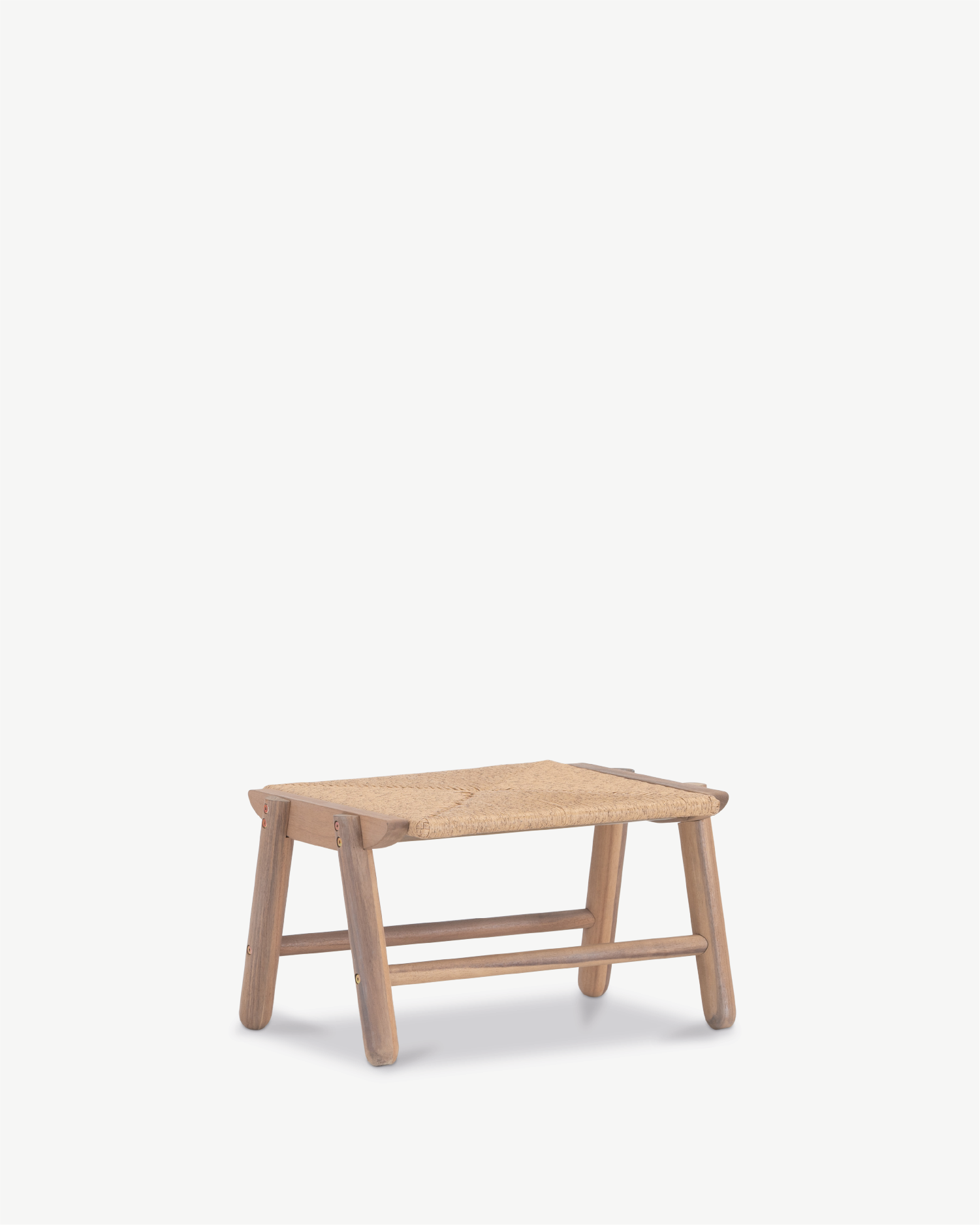 Reposapiés madera y ratán sintético