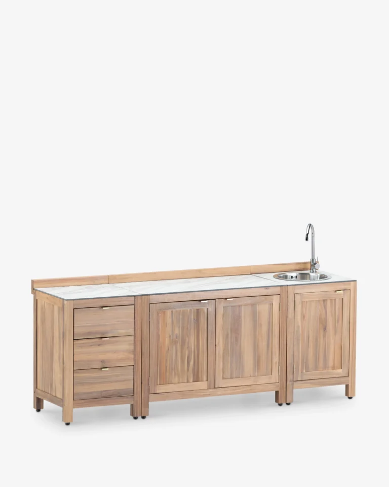 Conjunto de cocina de exterior 3 módulos