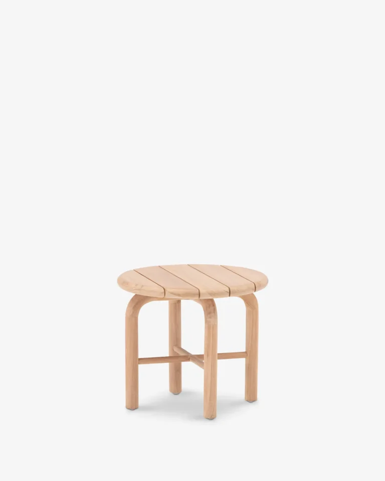 Table d’appoint ronde en teck 45cm