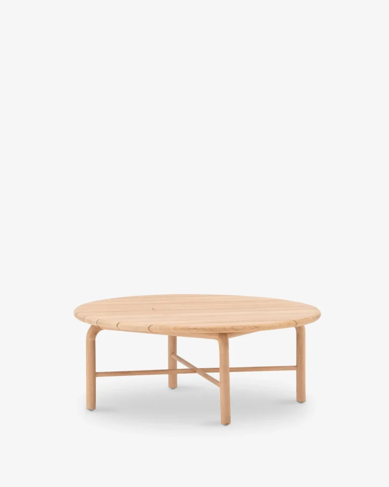 Table basse ronde en teck 100cm