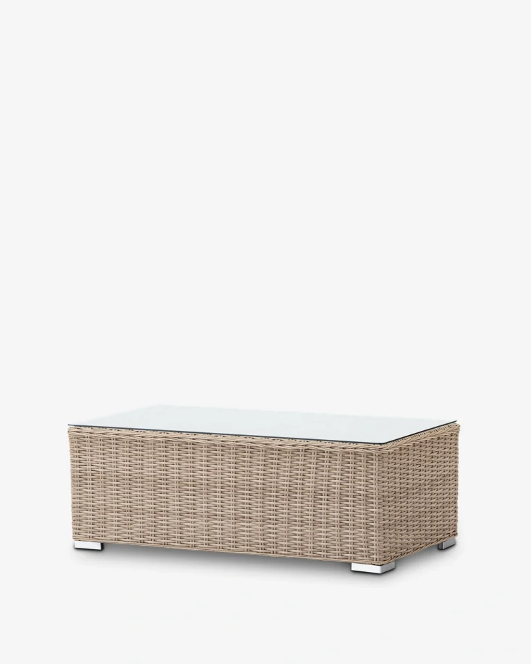 Mesa baja de exterior ratán sintético 110x60cm
