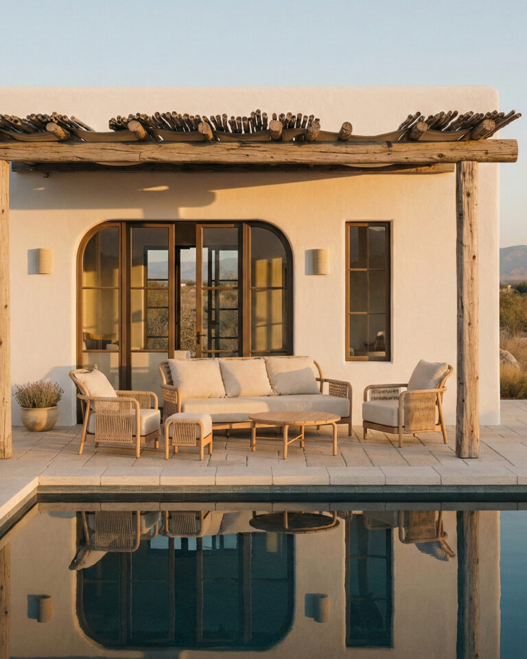 Round teak coffee table 100cm