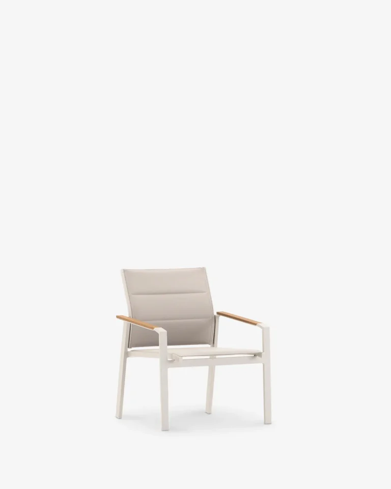 Club low armchair in textilene and aluminum