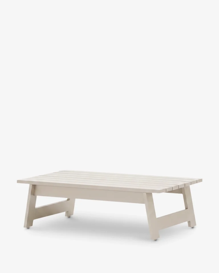 Mesa baja de aluminio rectangular 120x66
