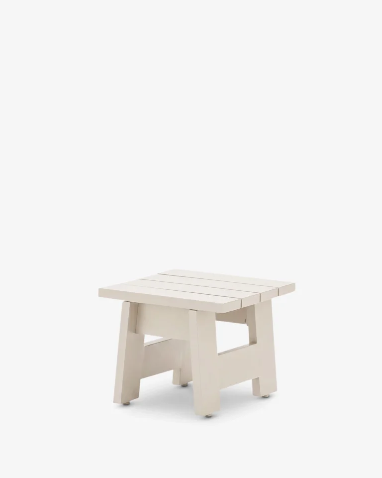 Mesa auxiliar de aluminio cuadrada