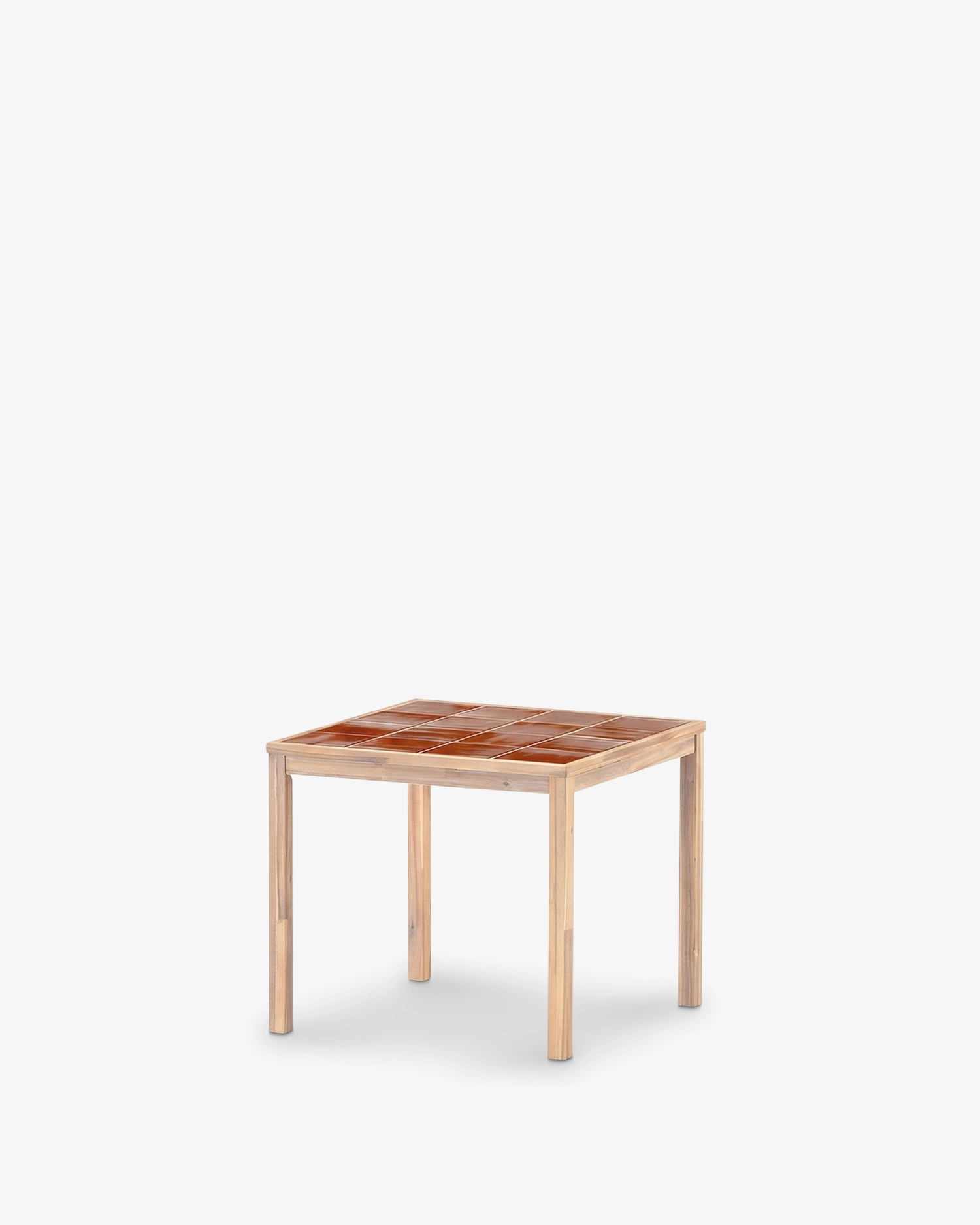 Table à manger carrée en bois et céramique artisanale 86x86x76 Table à manger carrée en bois et céramique artisanale 86x86x76