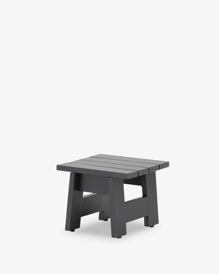 Mesa auxiliar de aluminio cuadrada